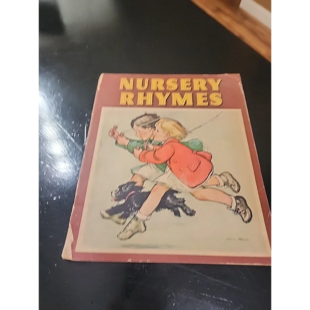 Vintage Nursery Rhymes Samuel Lowe Company Paperback Book 1942